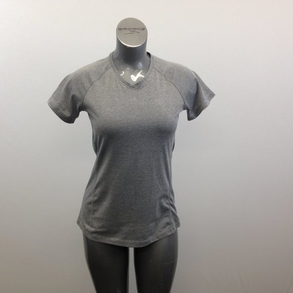 Adidas Activewear Top Women's Large Fitted Gray - Picture 5 of 8